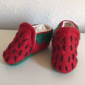 Strawberry Baby Booties